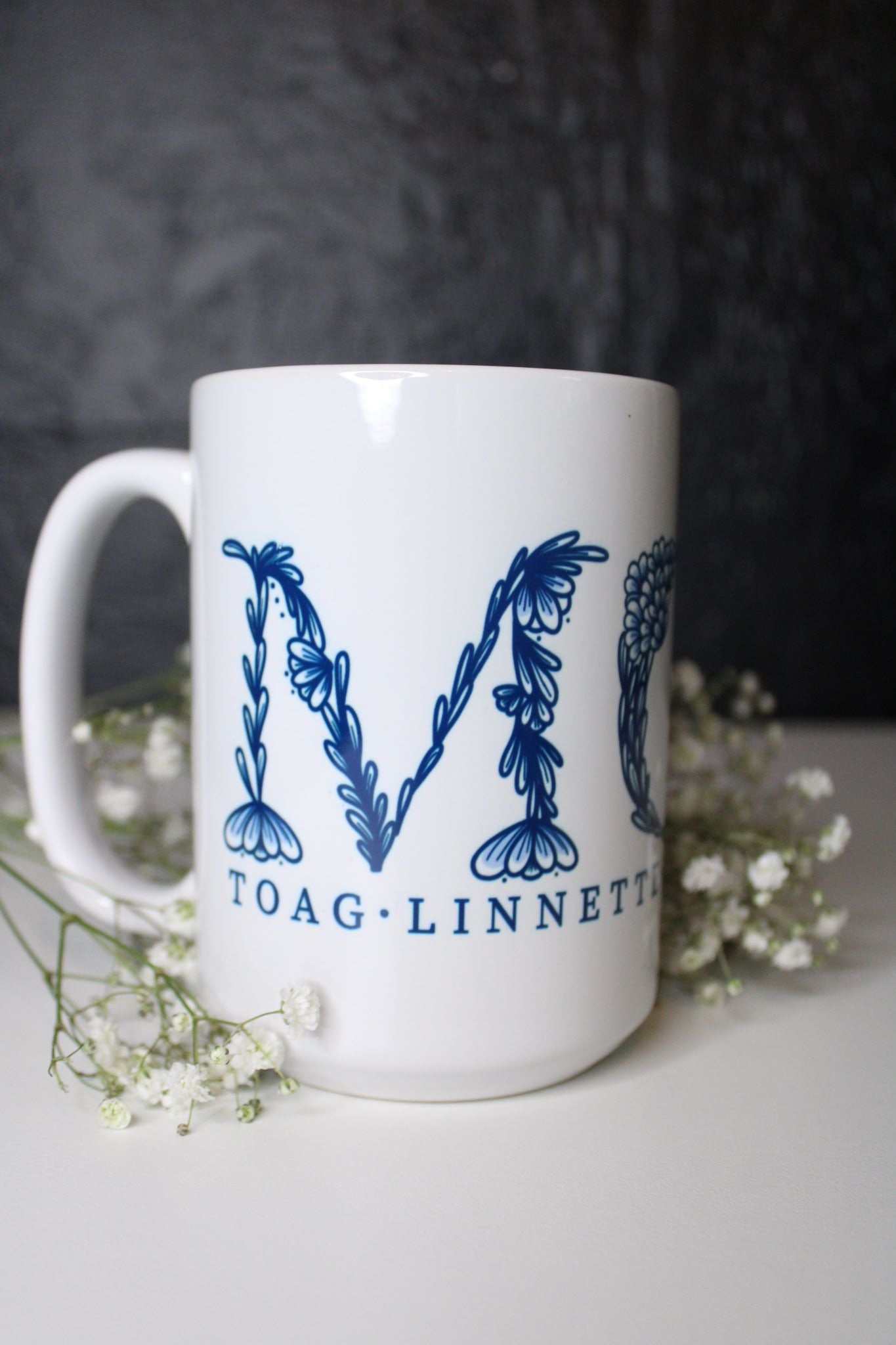 Blue Floral Mom Mug