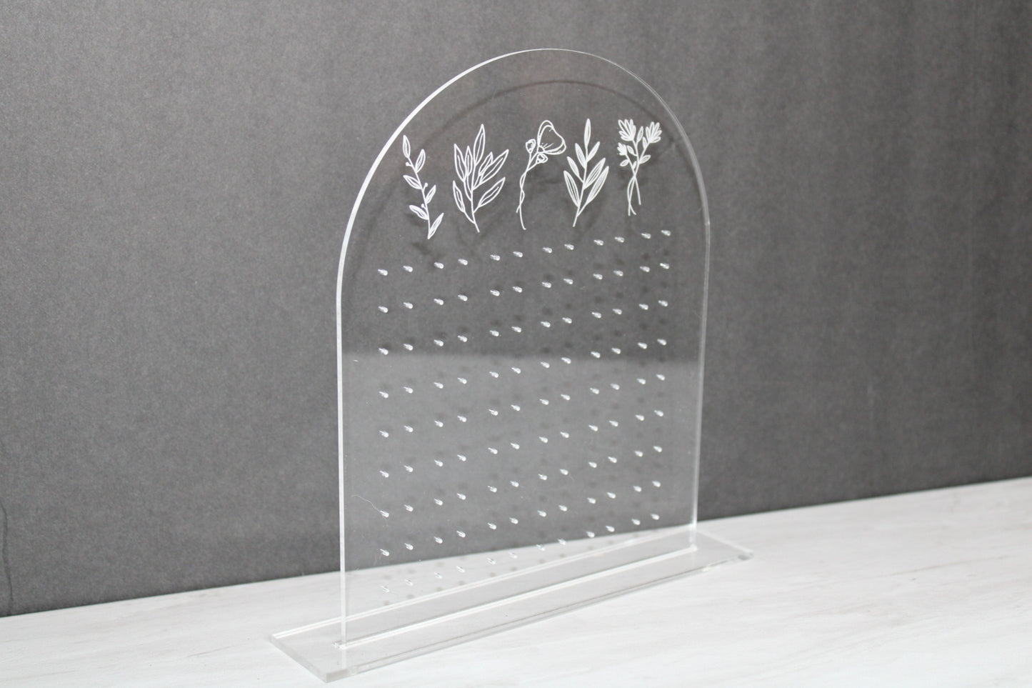 Floral Acrylic Earring Stand