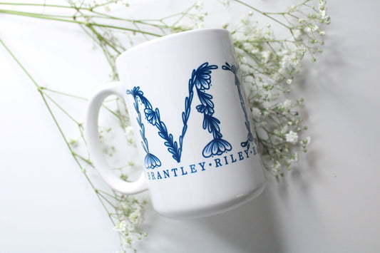 Blue Floral Mimi Mug