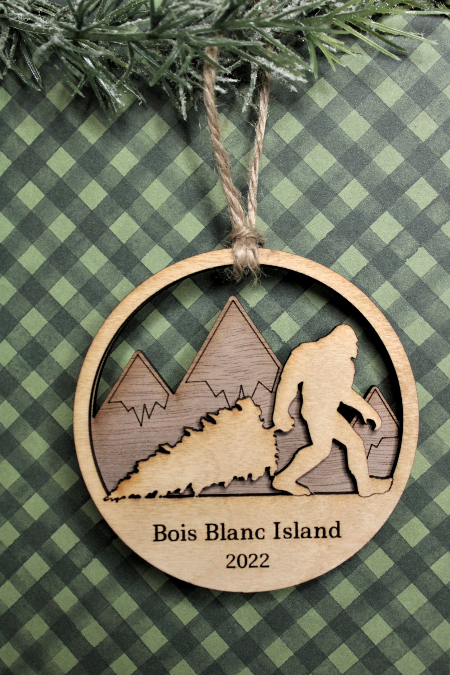 Bois Blanc Island Sasquatch Ornament