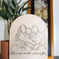 Wooden Engraved Illustration Arch