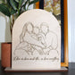 Wooden Engraved Illustration Arch