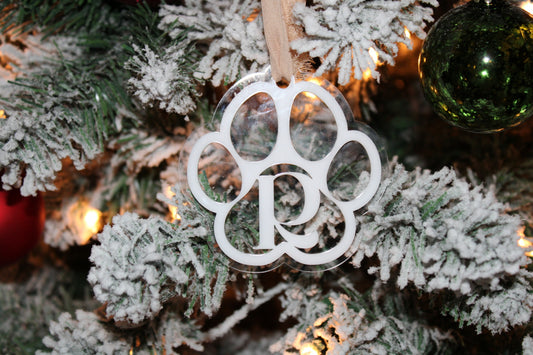 Acrylic Paw Print Ornament