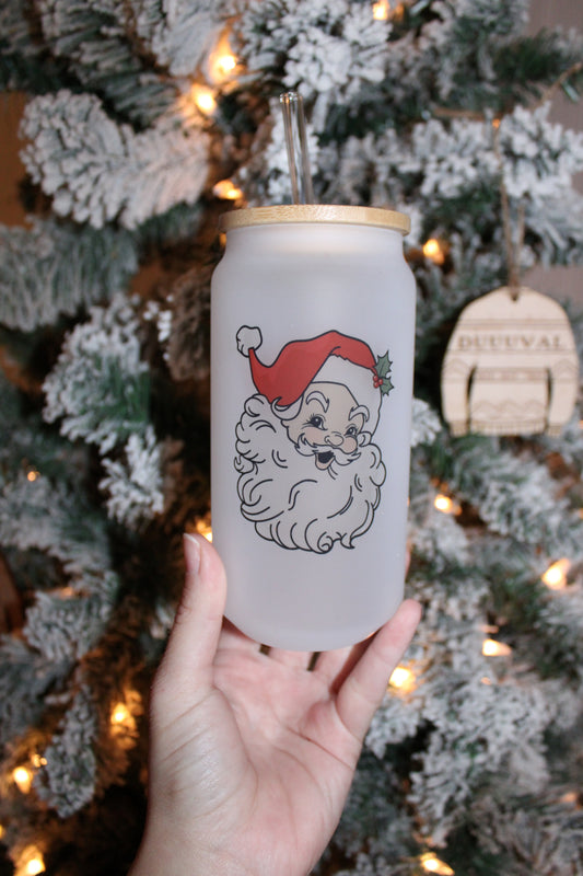 Santa Glass Can