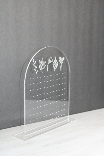 Floral Acrylic Earring Stand